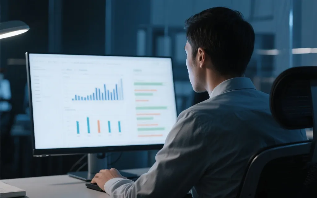 用户通过电脑查询开奖数据的场景